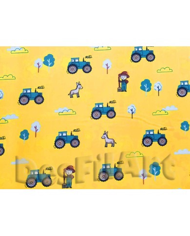 Algodón de la granja fondo amarillo Algodón de la granja fondo amarillo