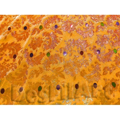 Terciopelo estampado ocre