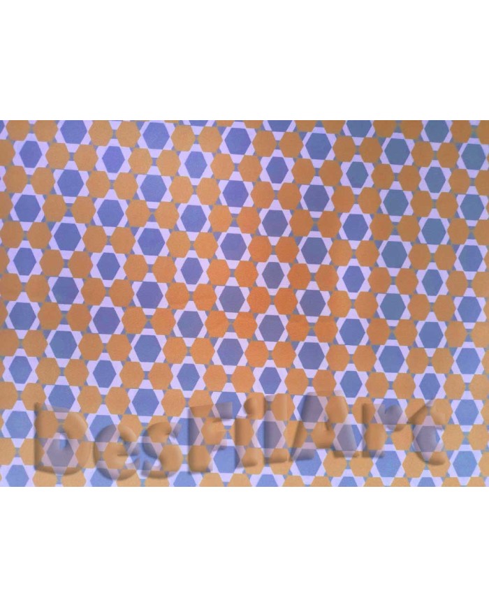 Neoprè estampat ocre i gris