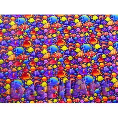 Punto de algodón peces de colores