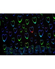 Punto de algodón corazones negros