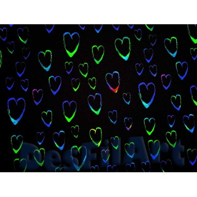 Punto de algodón corazones negros