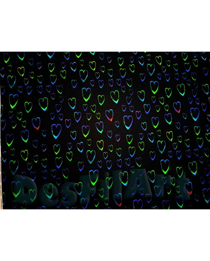 Punto de algodón corazones negros