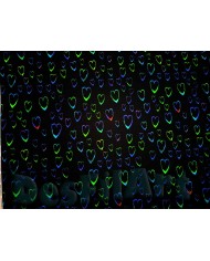 Punto de algodón corazones negros