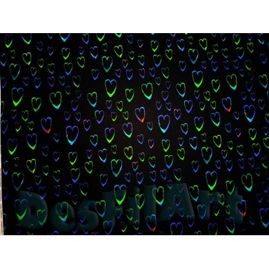 Punto de algodón corazones negros