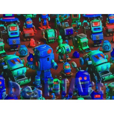 Punto de algodón robots