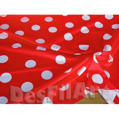 Tela de licra flamenca topo blanco