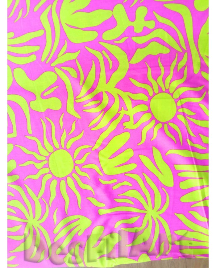 Viscosa sol verde fondo fucsia