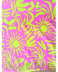 Viscosa sol verde fondo fucsia