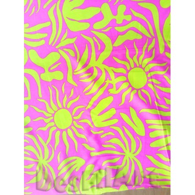 Viscosa sol verde fondo fucsia