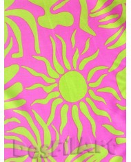 Viscosa sol verde fondo fucsia