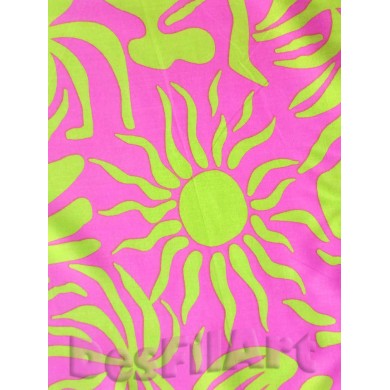 Viscosa sol verde fondo fucsia