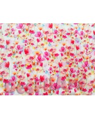 Viscosa amapolas en rosa