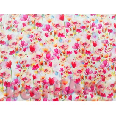 Viscosa amapolas en rosa