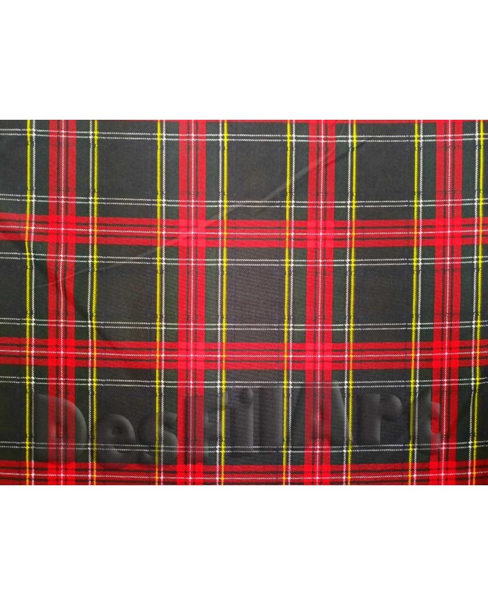 Cuadro escocés negro