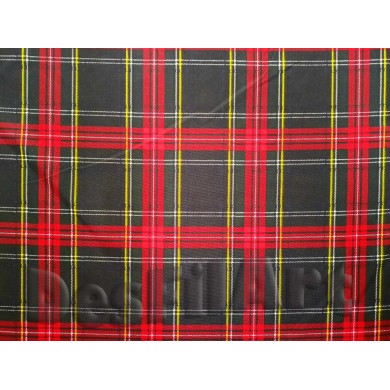 Cuadro escocés negro