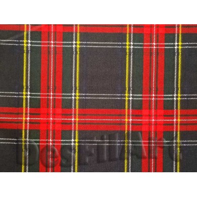 Cuadro escocés negro