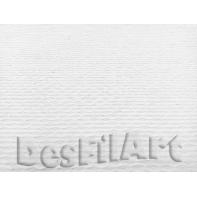 Piqué de algodón blanco ondulado