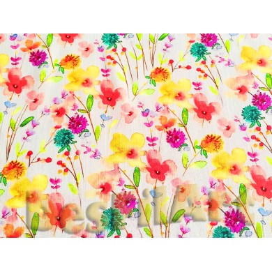 Lino y Viscosa estampado multicolor