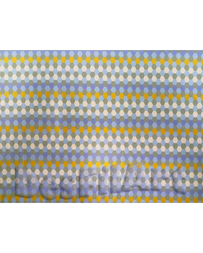 Punto de seda hexágonos