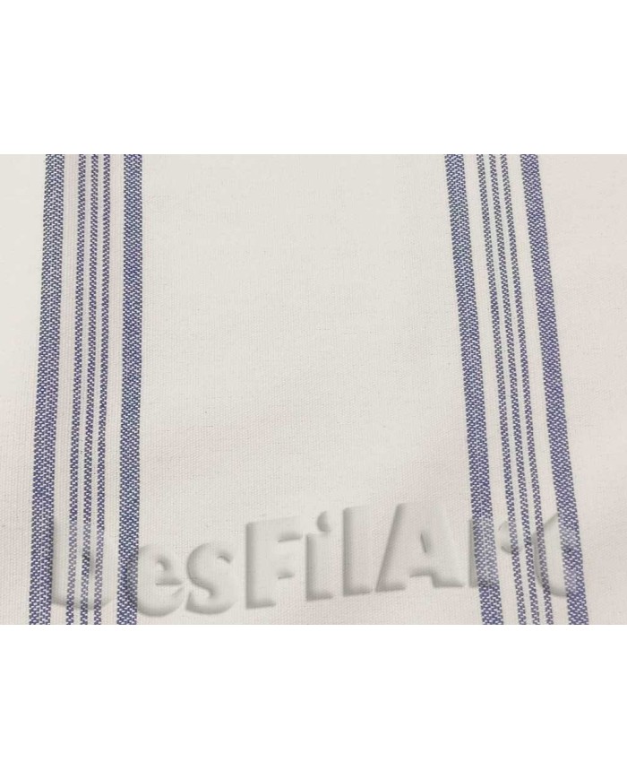 Mantel de loneta culla línea azul