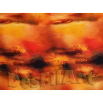 Viscosa batik tonos ocre