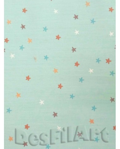 Algodón estrellas fondo celeste Algodón estrellas fondo celeste