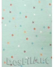 Algodón estrellas fondo celeste