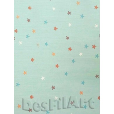 Algodón estrellas fondo celeste