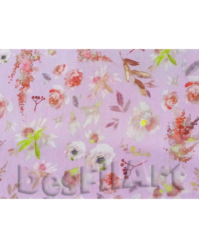 Algodón flores y ramas