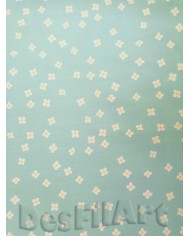 Algodón margaritas fondo turquesa