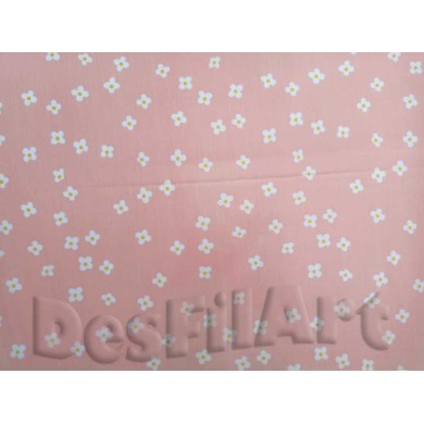 Algodón margaritas fondo rosado