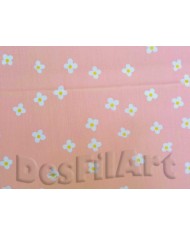 Cotó flor petita fons rosa