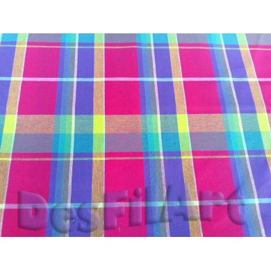 Algodón cuadro rosa