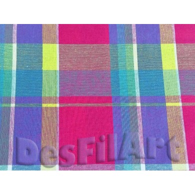 Algodón cuadro rosa