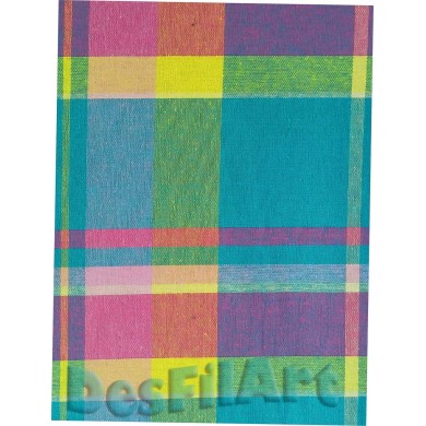 Algodón cuadro verde