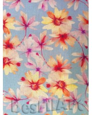 Lino y viscosa flores amarillas