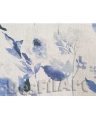 Lino y viscosa hojas azules