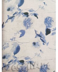Lino y viscosa hojas azules