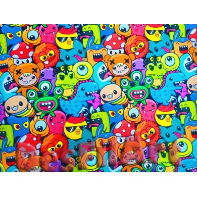 Punto de algodón pequeños monstruos