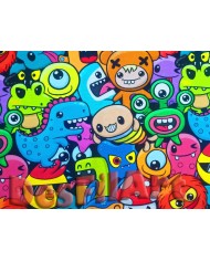 Punto de algodón lineal morado