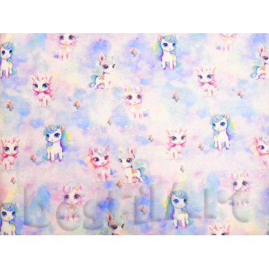 Punto de algodón unicornios