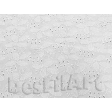 Batista de cotó brodada blanca