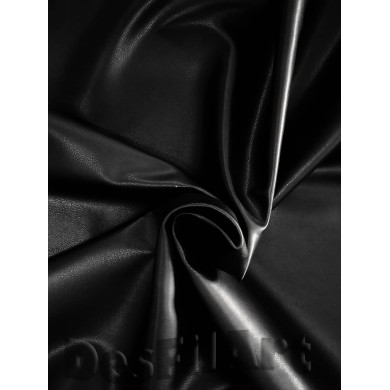 Tela de polipiel fina elástica negra