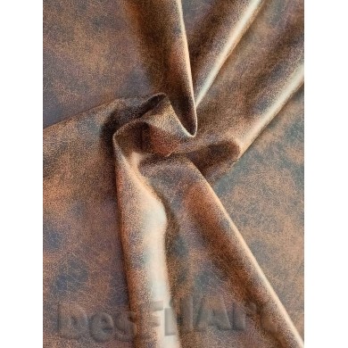 Tela de polipiel elástica marrón bomber