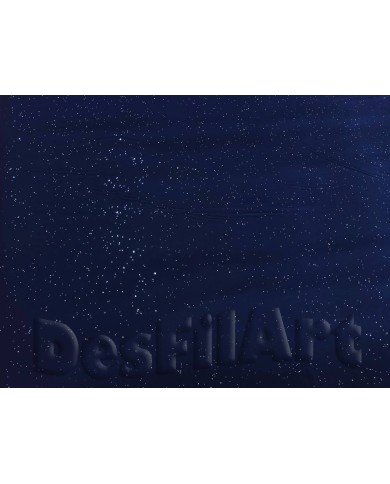 Algodón de Navidad noche de estrellas Algodón de Navidad noche de estrellas