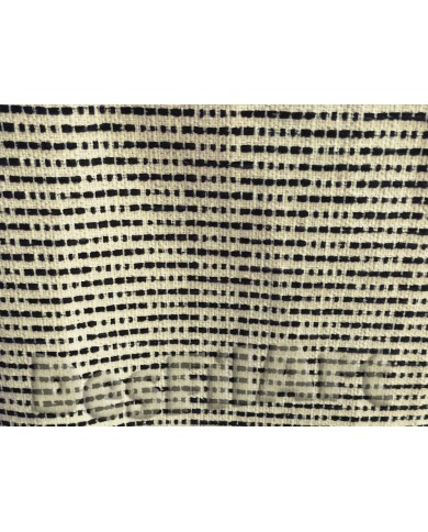 Loneta chenilla en blanco y negro Loneta chenilla en blanco y negro