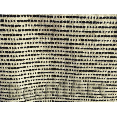 Loneta chenilla en blanco y negro