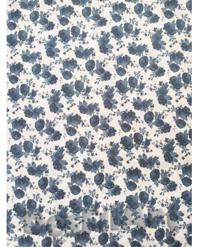 Algodón rosas azules Algodón rosas azules