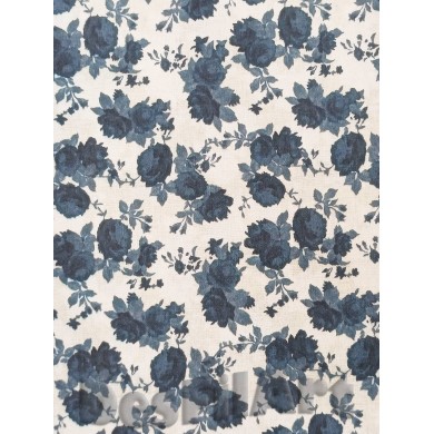 Algodón rosas azules